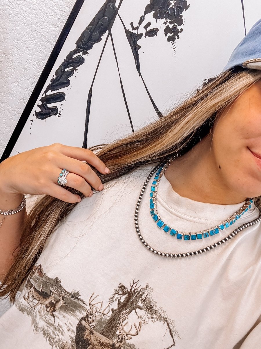Lovesick Blues Turquoise Necklace - Horseshoe J & Co.