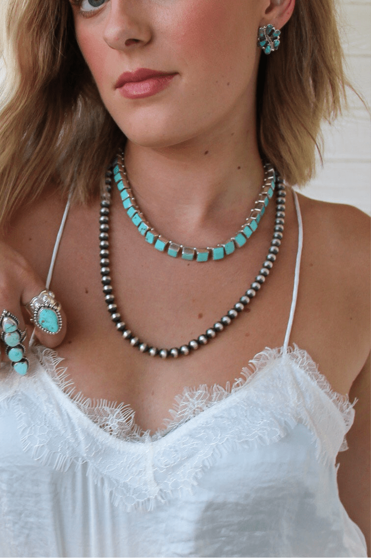 Lovesick Blues Turquoise Necklace - Horseshoe J & Co.
