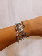 MADE TO ORDER - Turquoise Name Cuff Bracelet (10 week TAT) - Horseshoe J & Co.