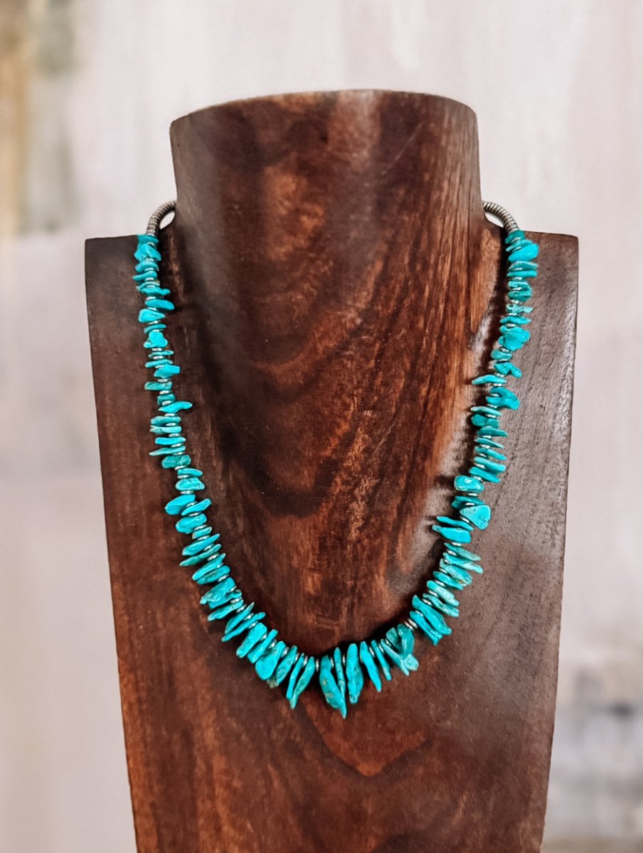 Maricopa Jagged Turquoise Necklace - Horseshoe J & Co.