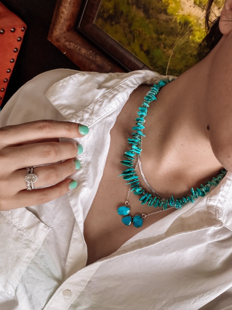 Maricopa Jagged Turquoise Necklace - Horseshoe J & Co.