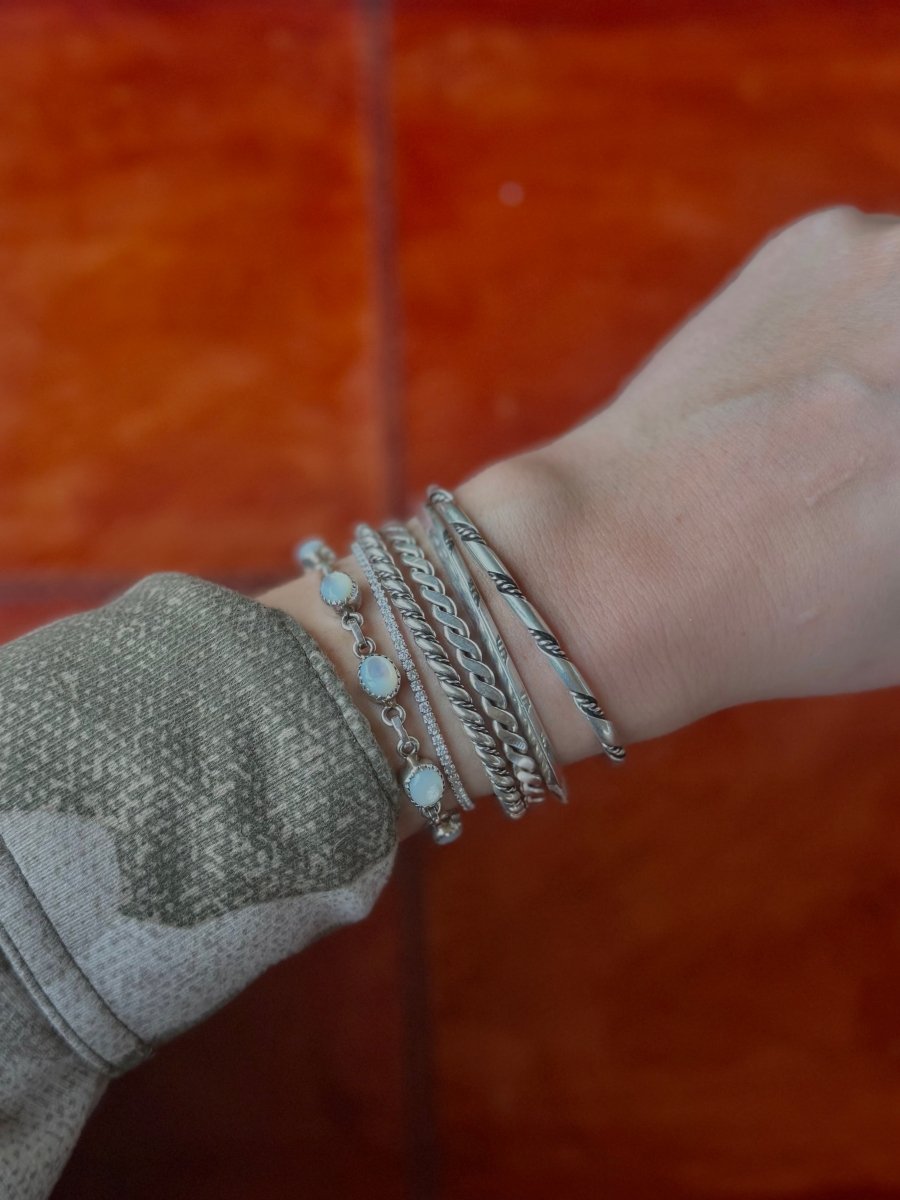 Mesa Silver Triangle Cuff Bracelet - Horseshoe J & Co.