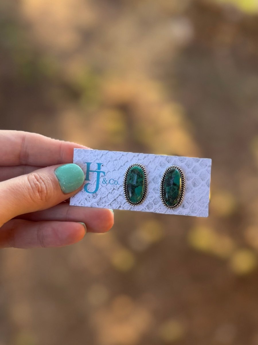Mescal Turquoise Earrings - Horseshoe J & Co.