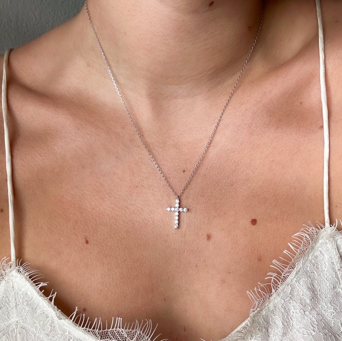 Missoula Large Studded Cross Necklace - Horseshoe J & Co.