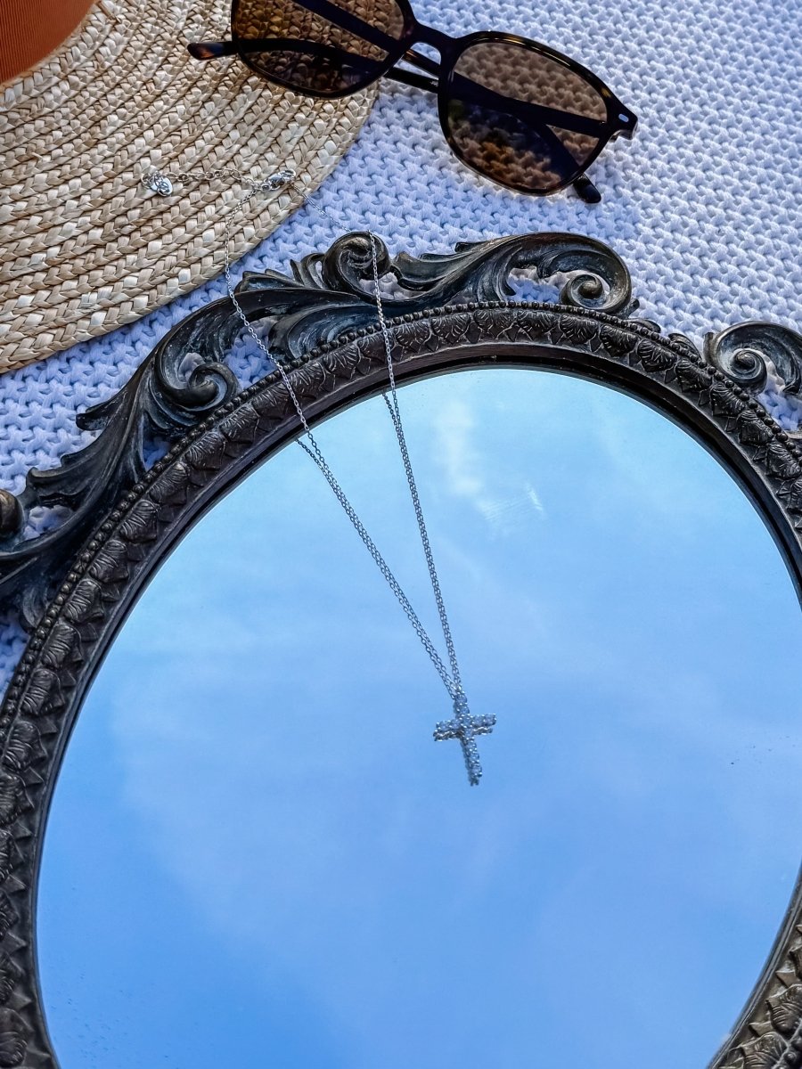Missoula Large Studded Cross Necklace - Horseshoe J & Co.
