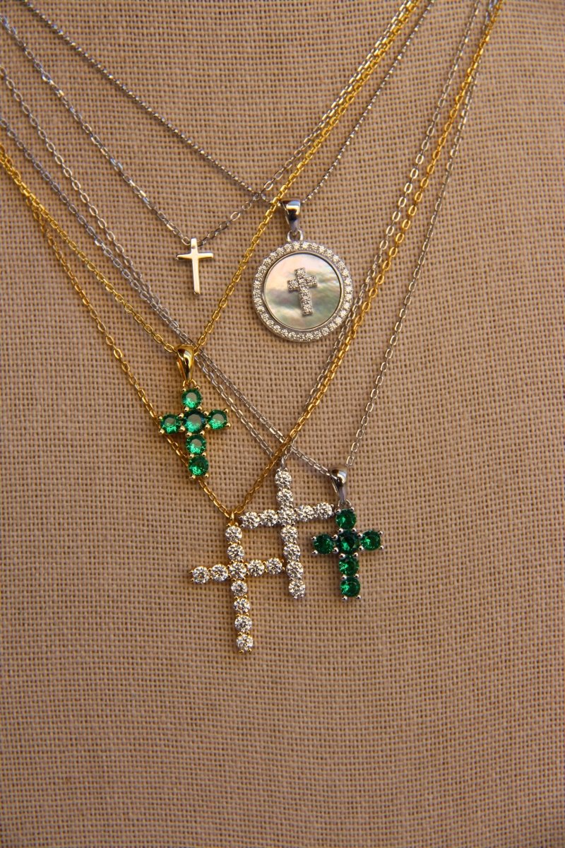 Missoula Large Studded Cross Necklace - Horseshoe J & Co.
