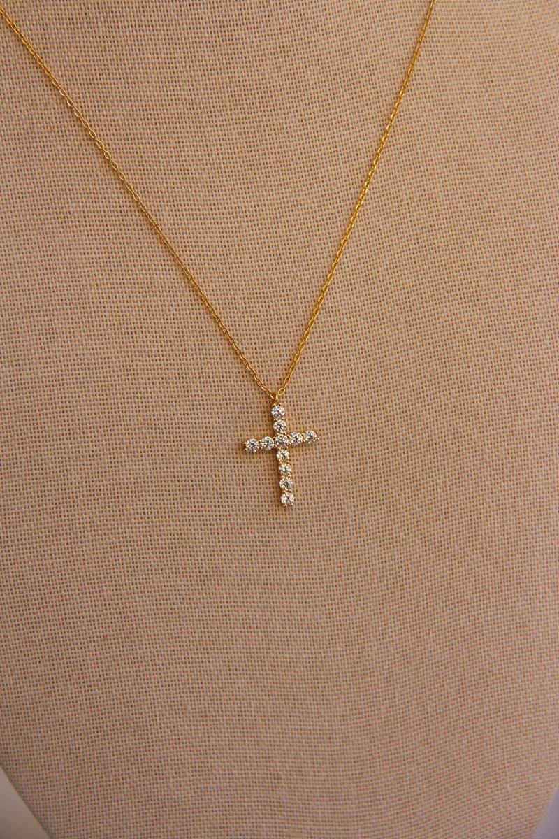 Missoula Large Studded Cross Necklace - Horseshoe J & Co.