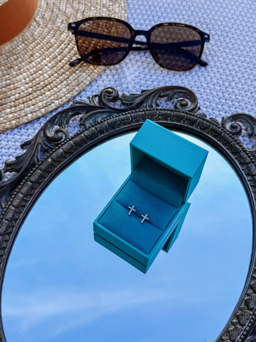 Molt Tiny Cross Studs - Horseshoe J & Co.