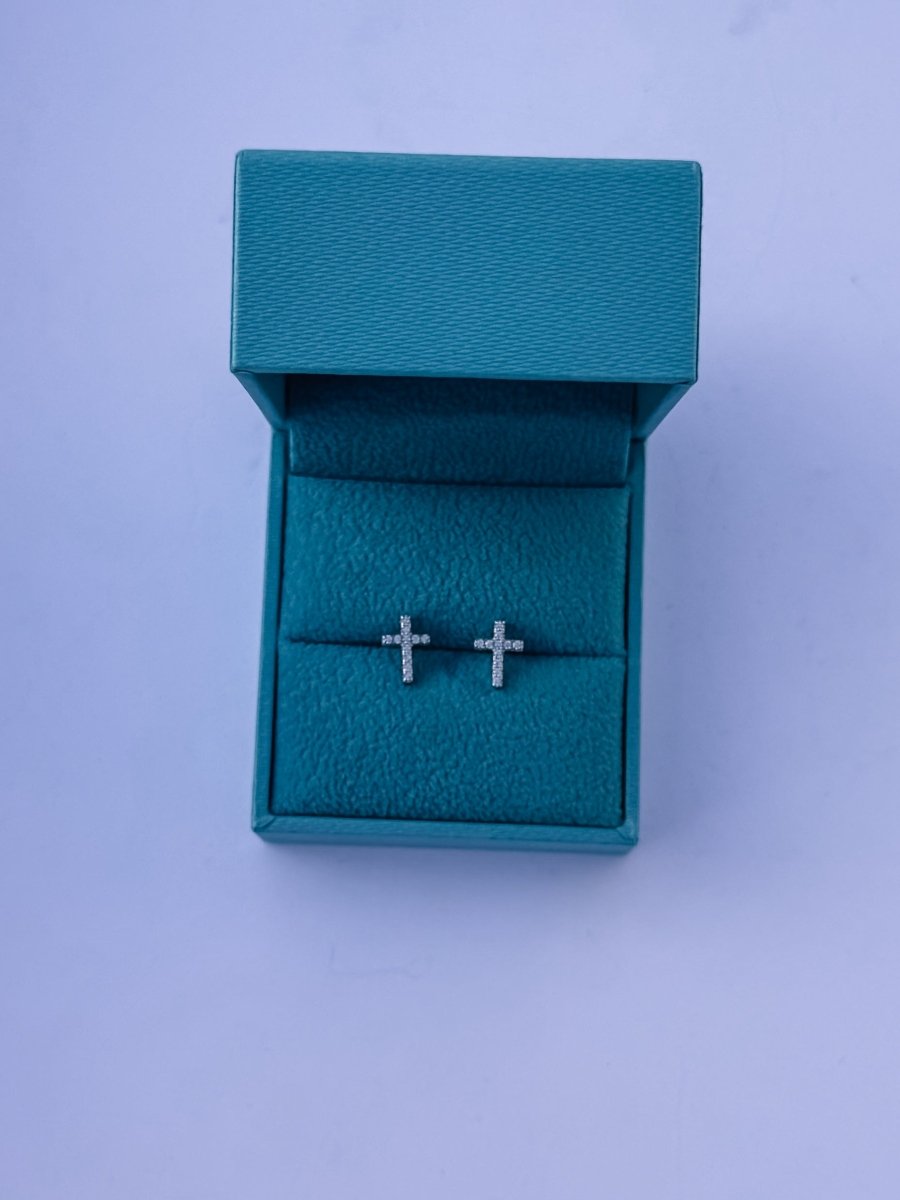 Molt Tiny Cross Studs - Horseshoe J & Co.