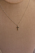 Mona Plain Cross Necklace - Horseshoe J & Co.