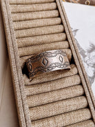 Moore Silver Stamped Statement Cuff Bracelet - Horseshoe J & Co.