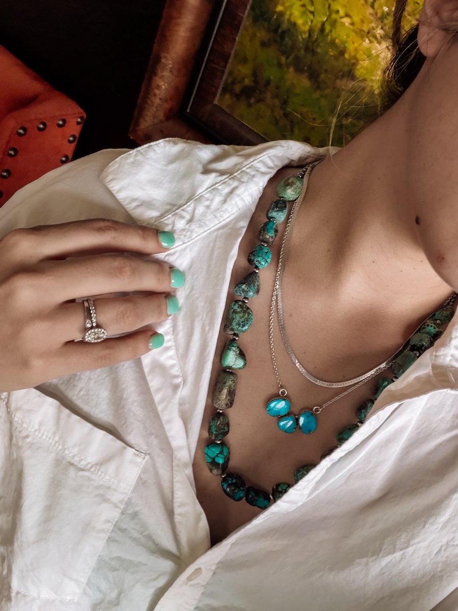 Morenci Turquoise Nugget Necklace - Horseshoe J & Co.
