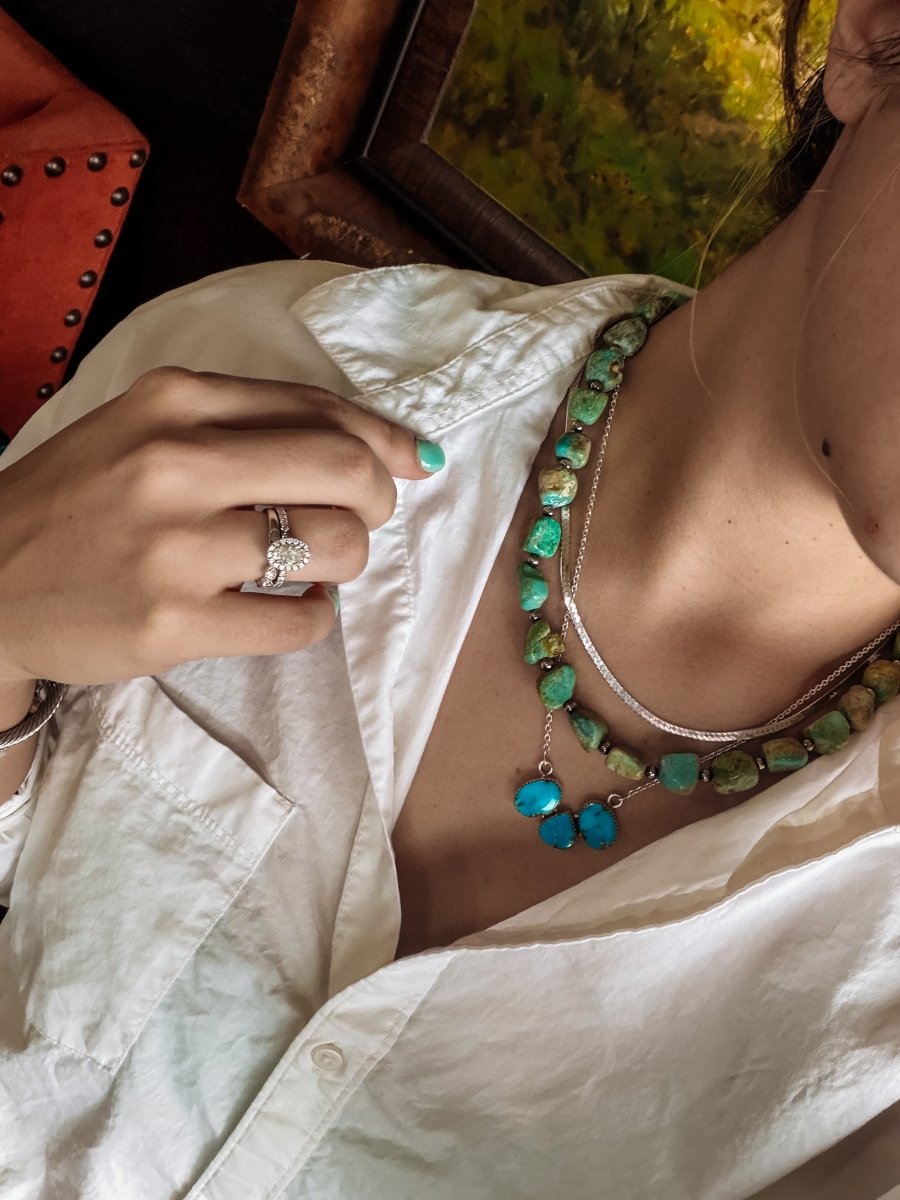 Morenci Turquoise Nugget Necklace - Horseshoe J & Co.