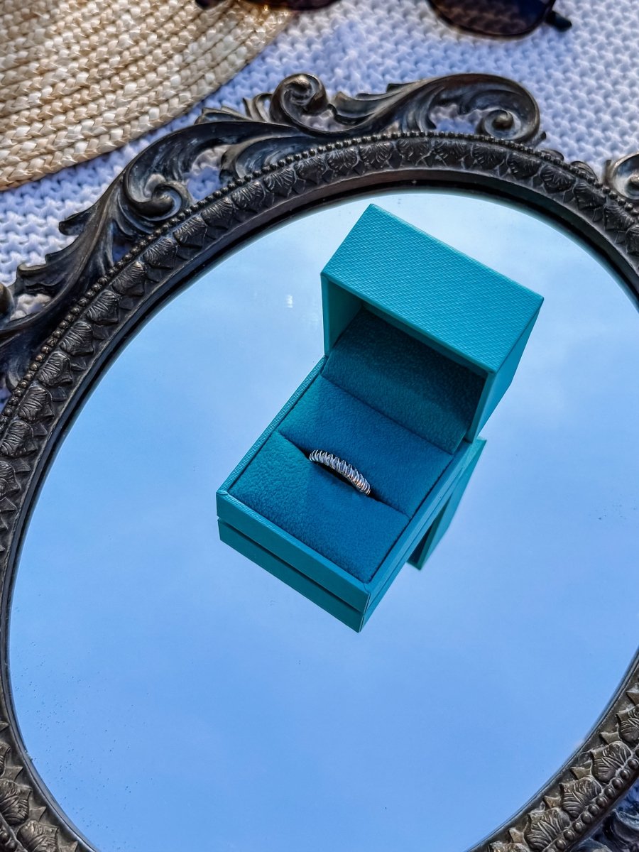 Mosby Textured Stacking Ring - Horseshoe J & Co.