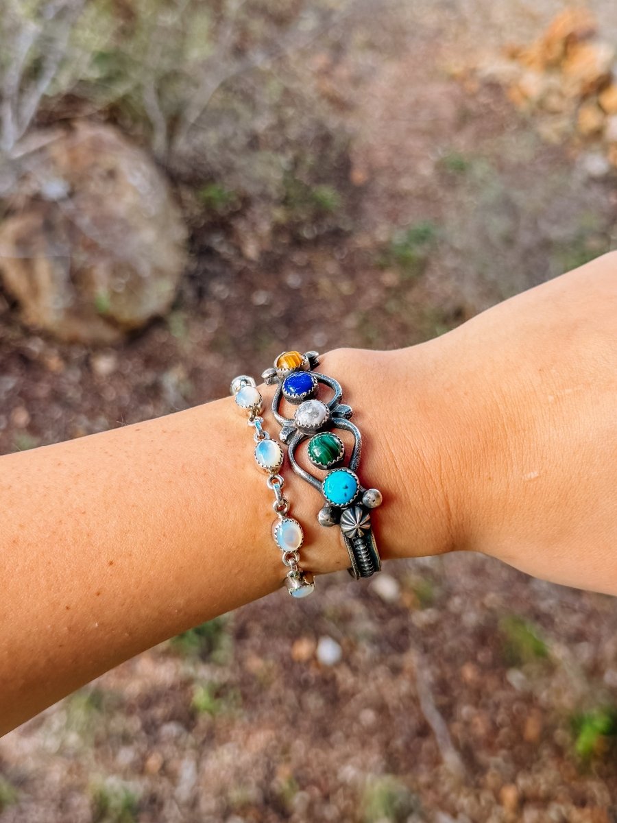 Newbern Multi - Stone Cuff Bracelet - Horseshoe J & Co.