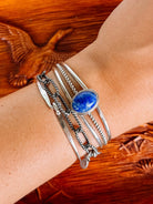 Newcastle Blue Lapis Cuff Bracelet - Horseshoe J & Co.