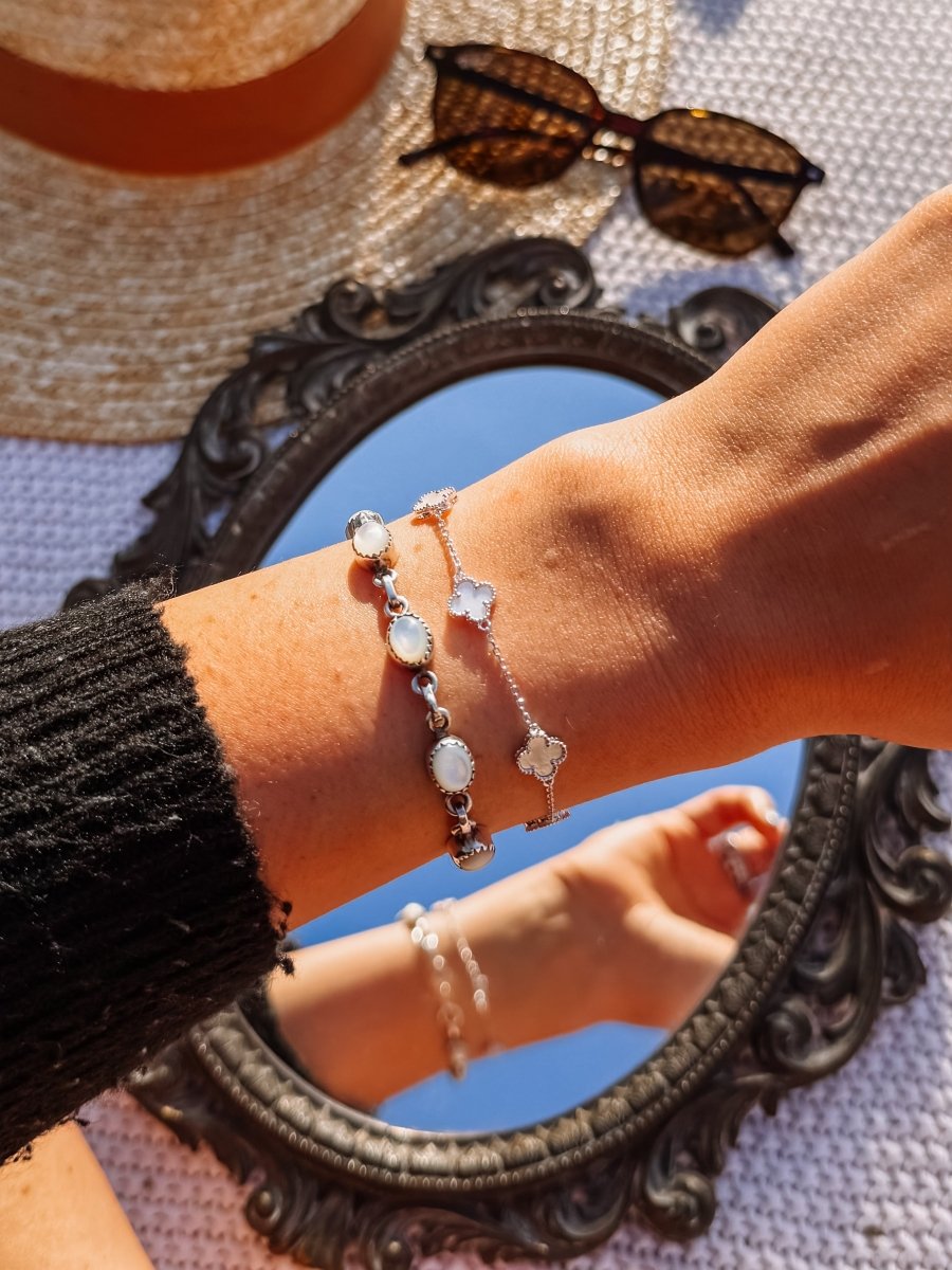 Nye Mother of Pearl Clover Bracelet - Horseshoe J & Co.