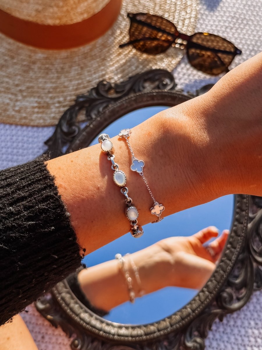 Nye Mother of Pearl Clover Bracelet - Horseshoe J & Co.
