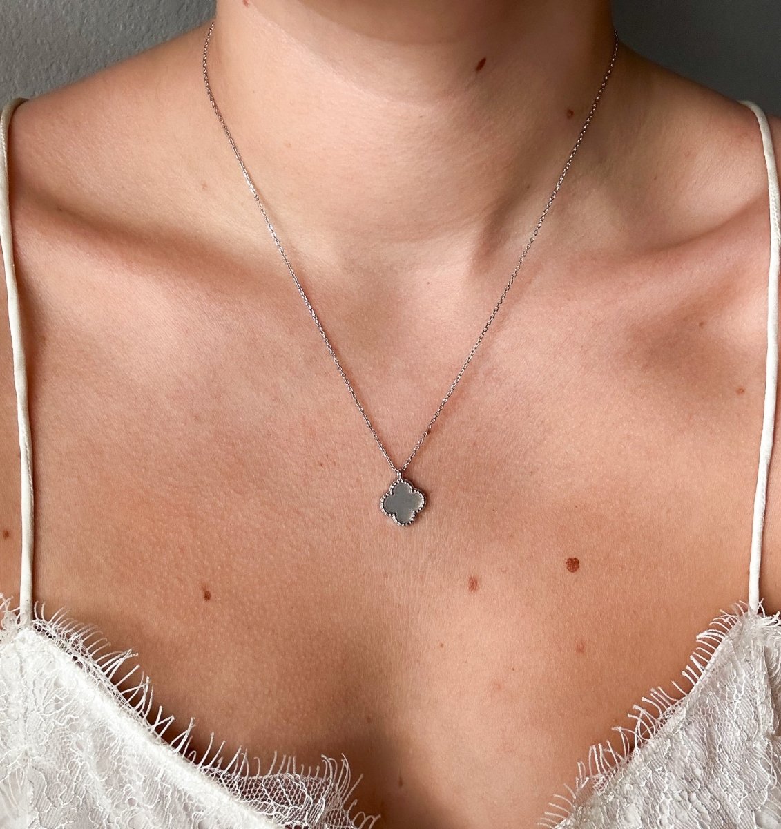Nye Mother of Pearl Clover Necklace - Horseshoe J & Co.