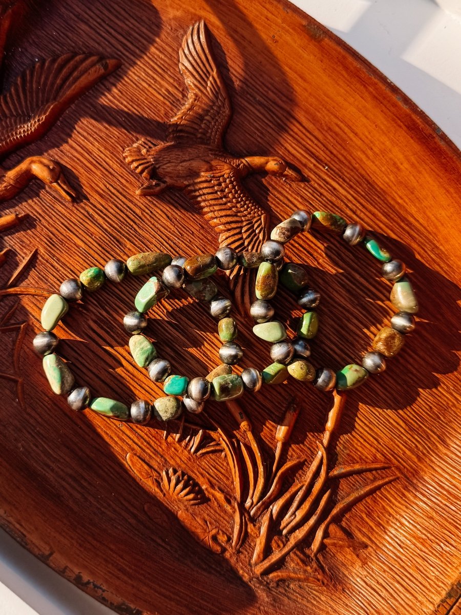Odessa Turquoise Stretch Bracelet - Horseshoe J & Co.