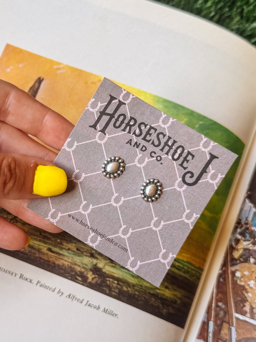 Oval Dover Silver Earrings - Horseshoe J & Co.