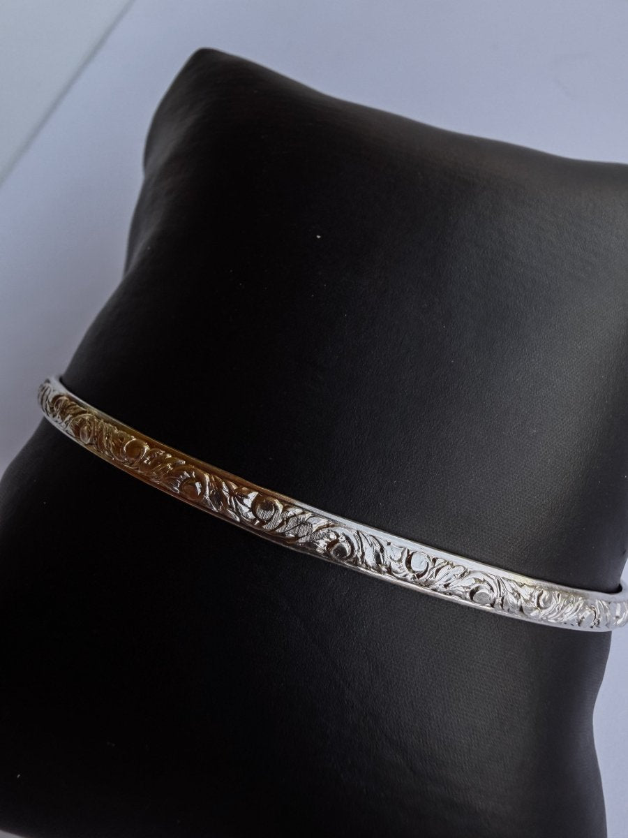 Pecos Silver Patterned Cuff - Horseshoe J & Co.