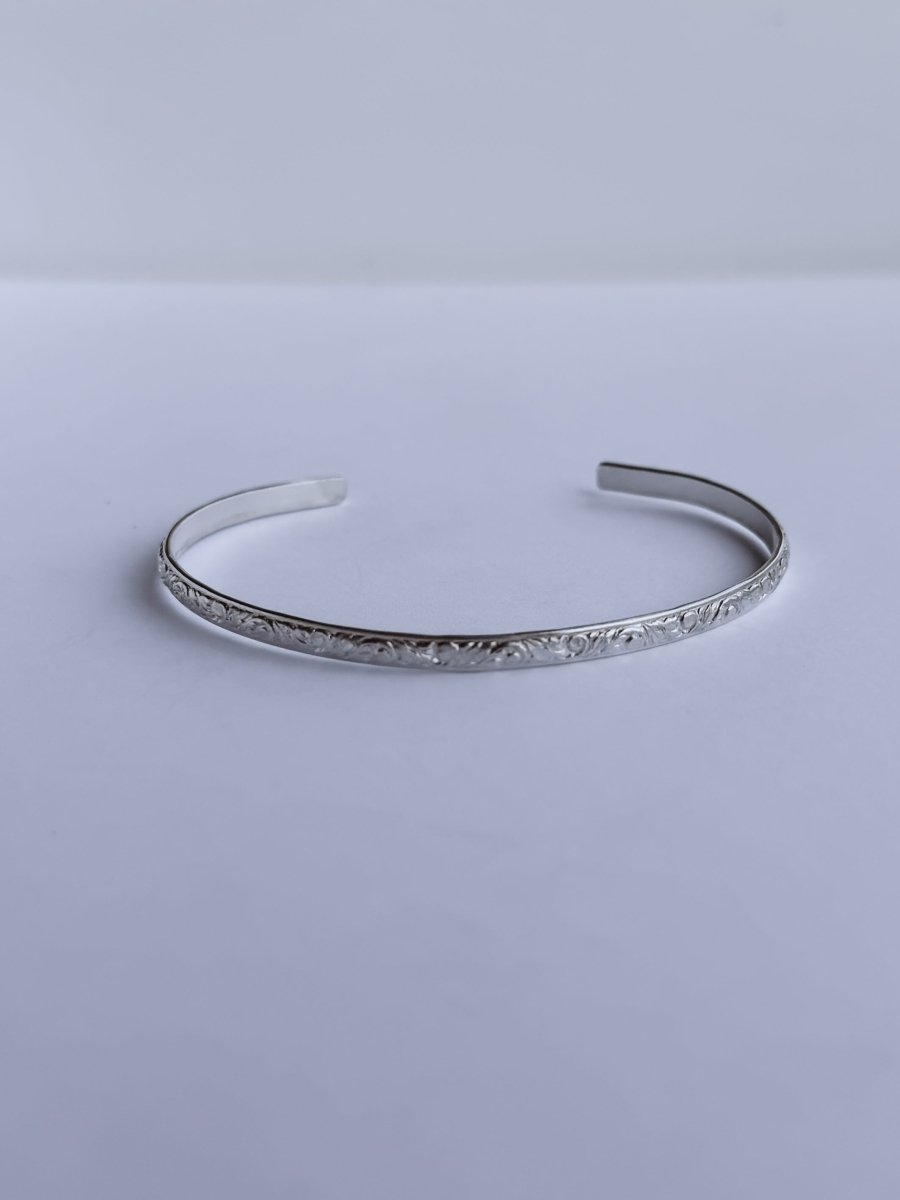 Pecos Silver Patterned Cuff - Horseshoe J & Co.