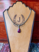 Percilla Purple Spiny Oyster Necklace Pendant - Horseshoe J & Co.