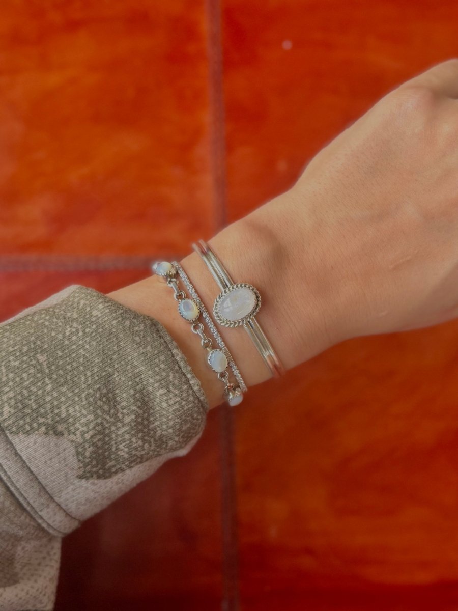 Pitkin Moonstone Cuff Bracelet - Horseshoe J & Co.