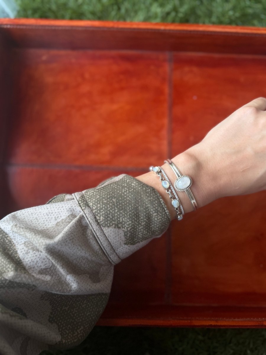 Pitkin Moonstone Cuff Bracelet - Horseshoe J & Co.