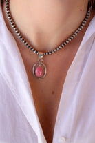 Poston Pink Conch Frame Necklace Pendant - Horseshoe J & Co.