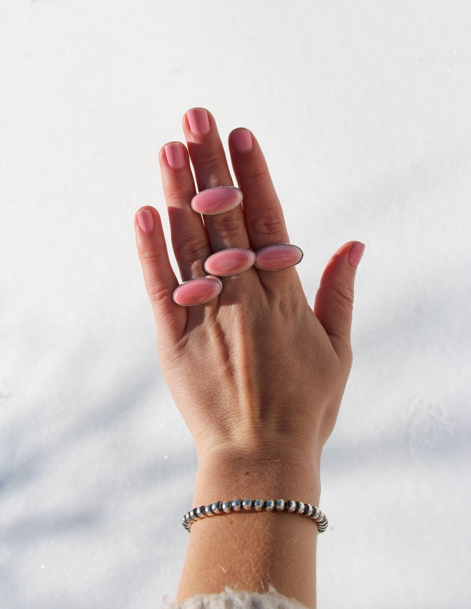 Poston Pink Conch Horizontal Ring - Horseshoe J & Co.