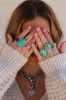Poston Pink Conch Horizontal Ring - Horseshoe J & Co.