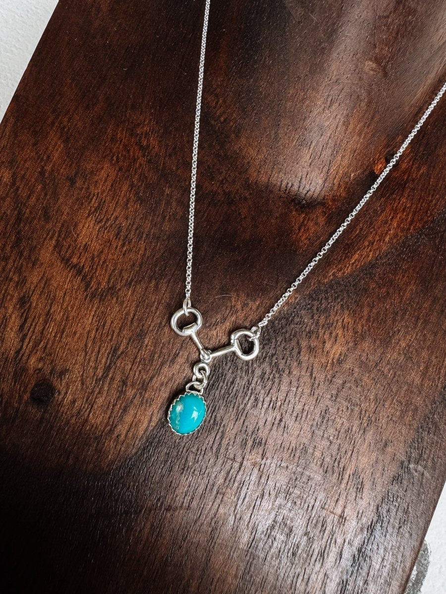 Poteet Snaffle Bit Turquoise Necklace - Horseshoe J & Co.
