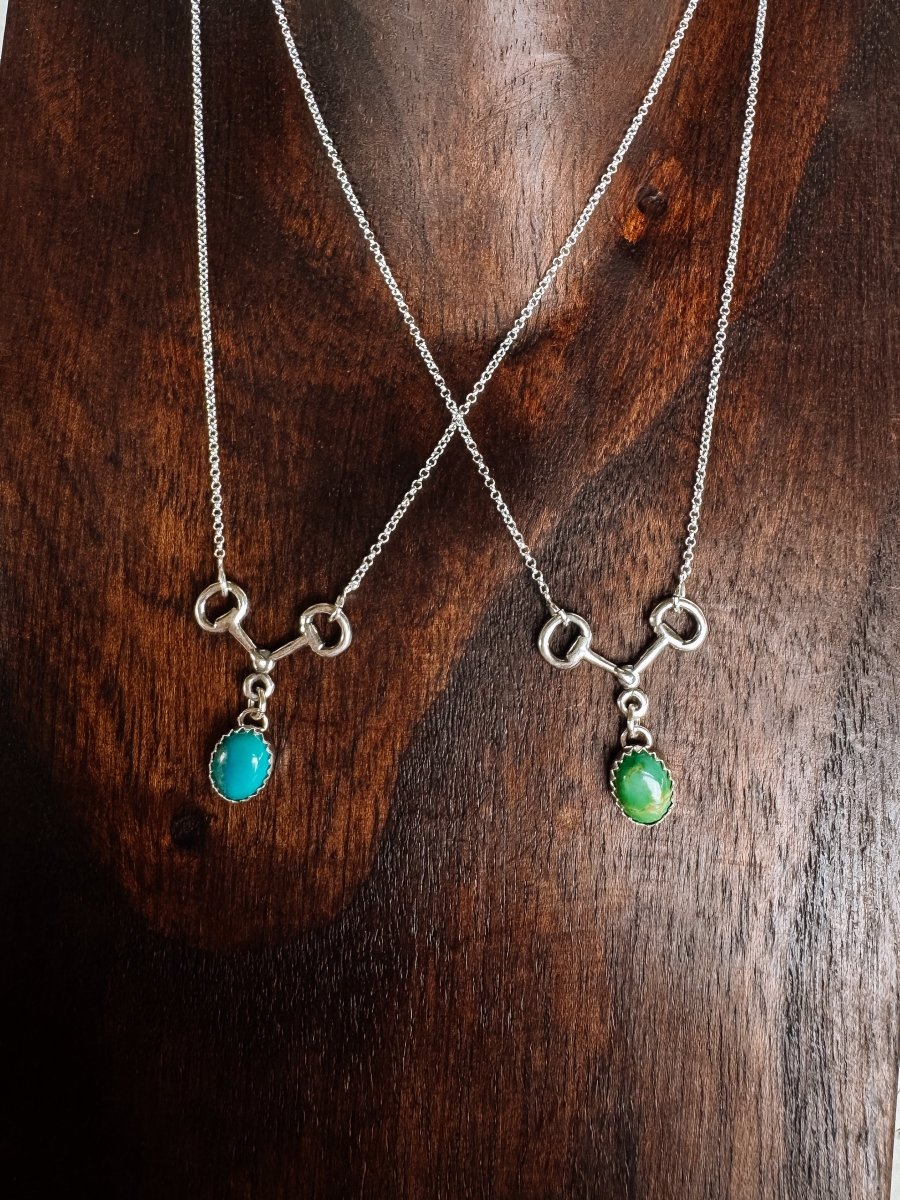 Poteet Snaffle Bit Turquoise Necklace - Horseshoe J & Co.