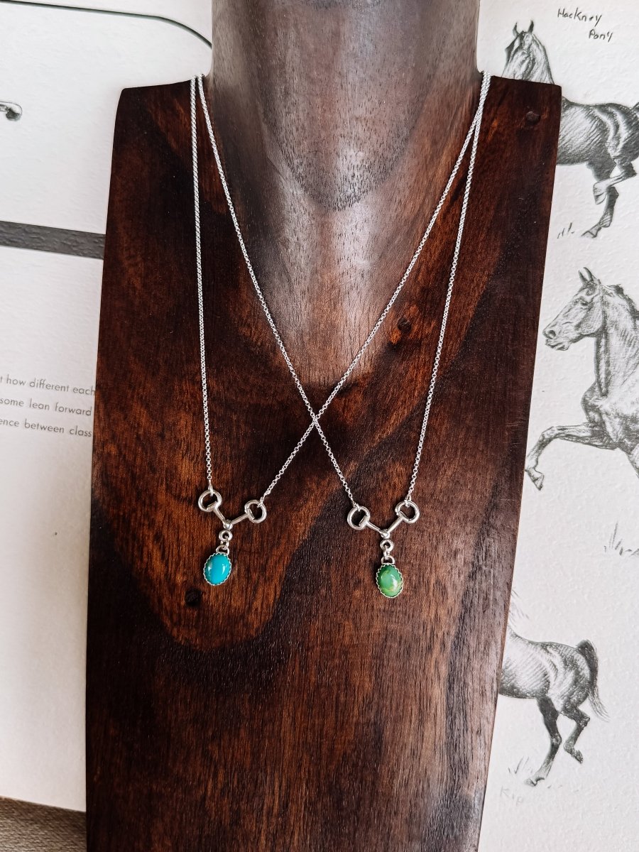 Poteet Snaffle Bit Turquoise Necklace - Horseshoe J & Co.
