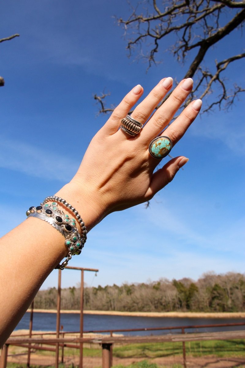 Quincy Silver + Gold Coil Ring - Horseshoe J & Co.