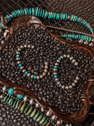 Rainy Day Blues Pearl + Turquoise Cuff Bracelet - Horseshoe J & Co.