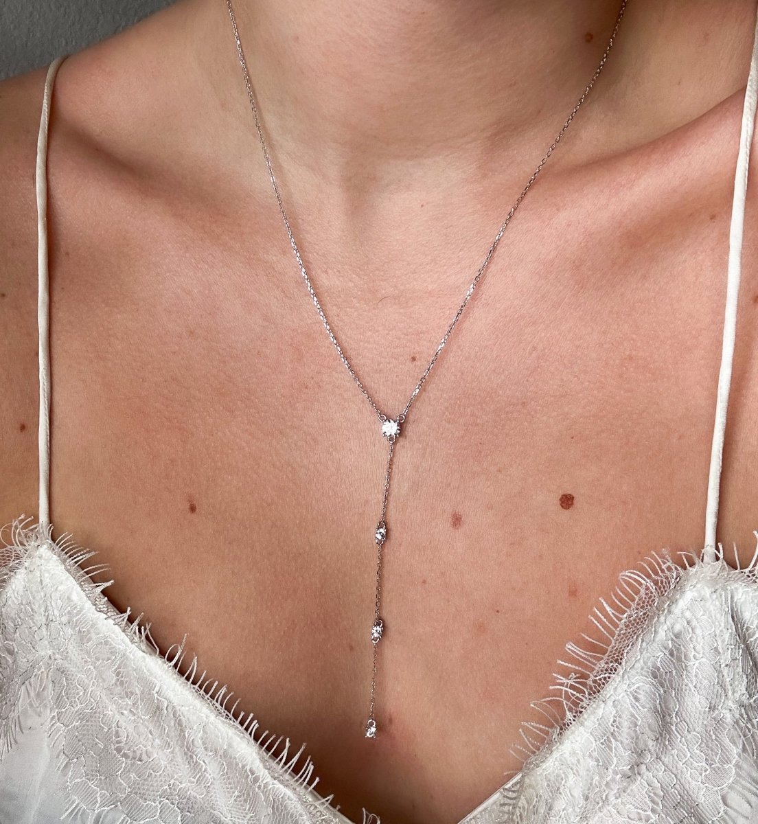 Ramsay Round CZ Lariat Necklace - Horseshoe J & Co.