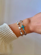 Ranchester Turquoise Cross Link Bracelet - Horseshoe J & Co.
