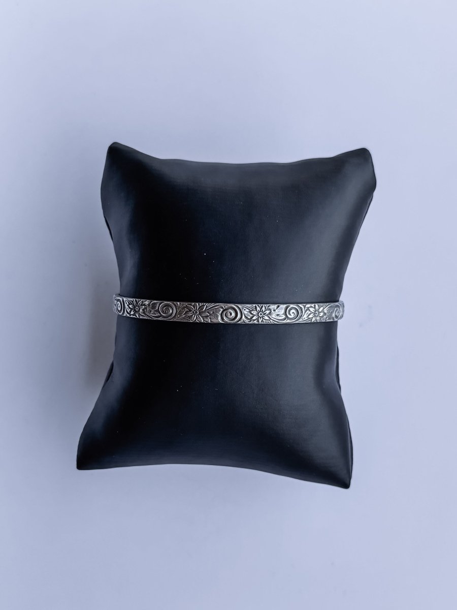 Rankin Silver Patterned Cuff - Horseshoe J & Co.