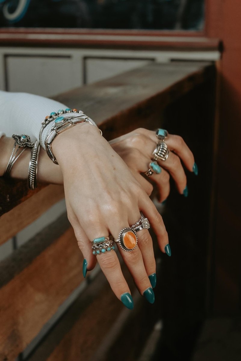 Rattler Turquoise All Around Ring - Horseshoe J & Co.