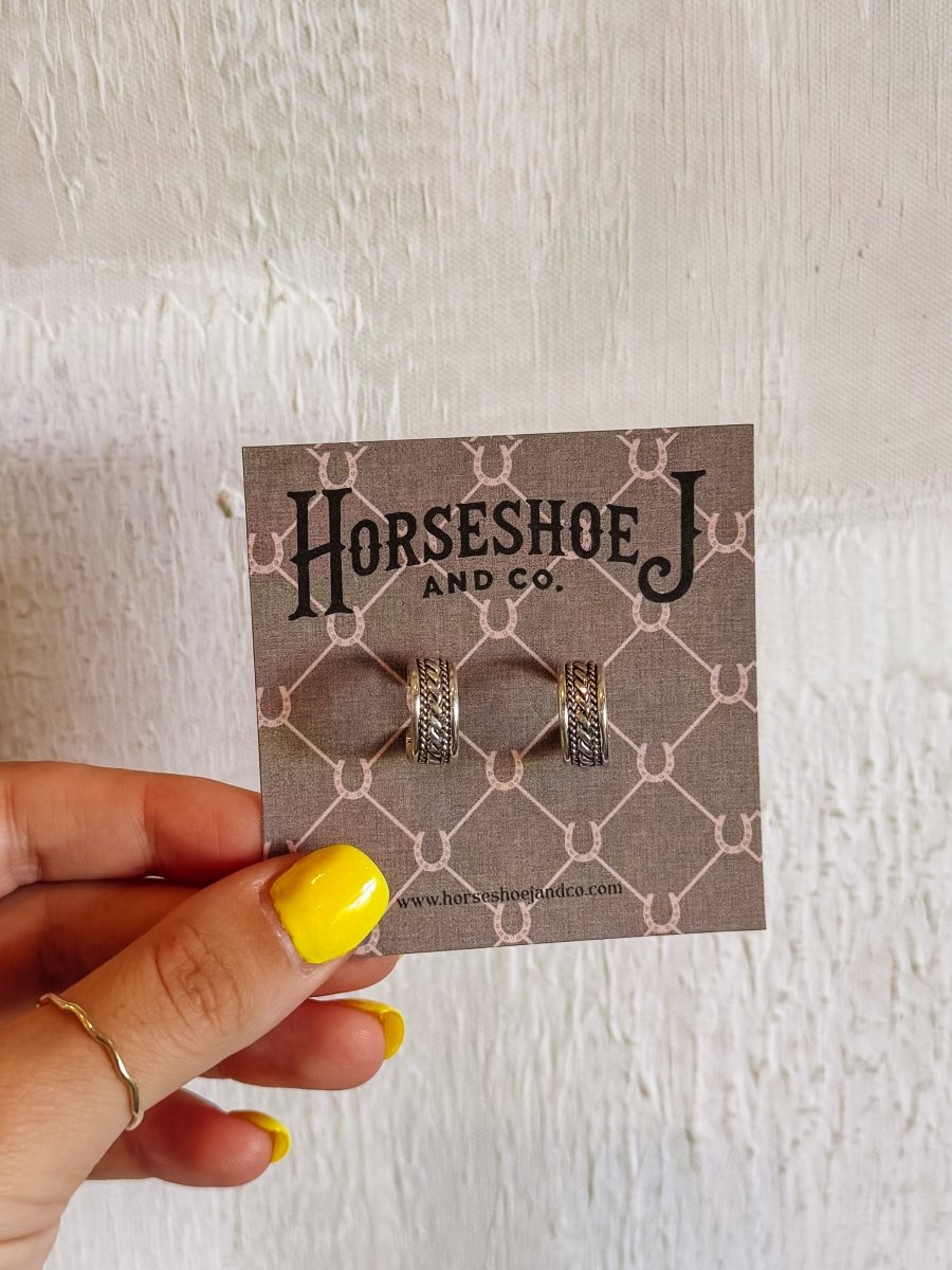 Riverton Silver Hoops - Horseshoe J & Co.
