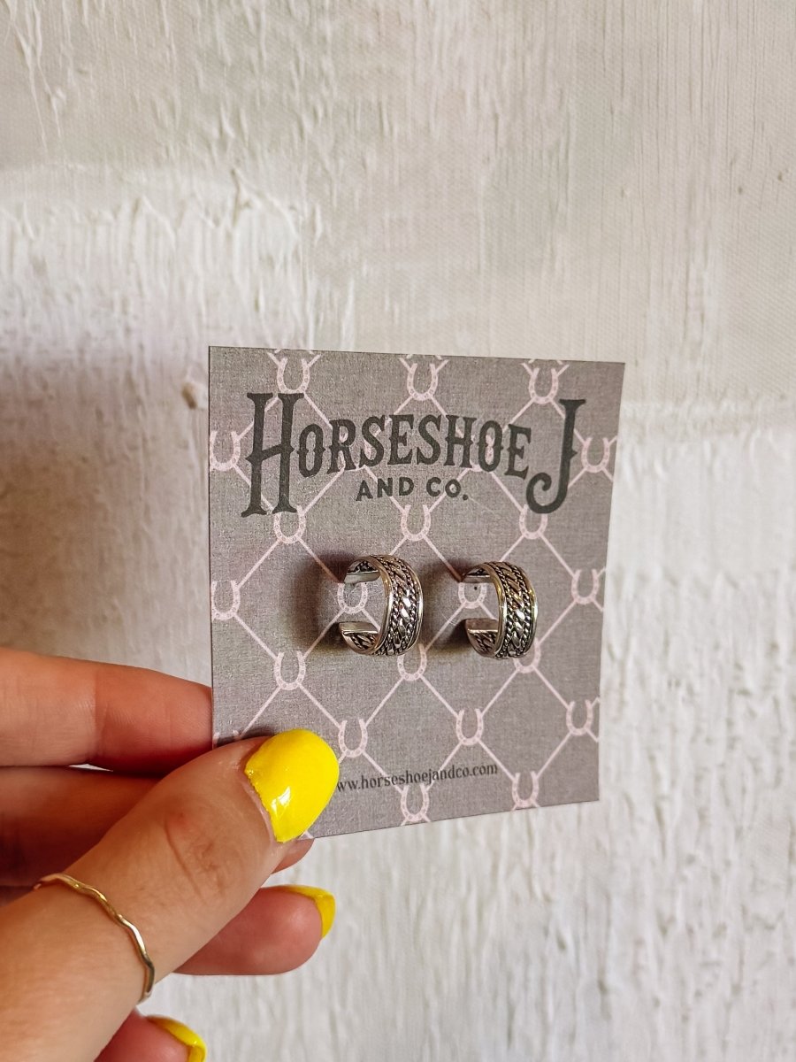 Riverton Silver Hoops - Horseshoe J & Co.