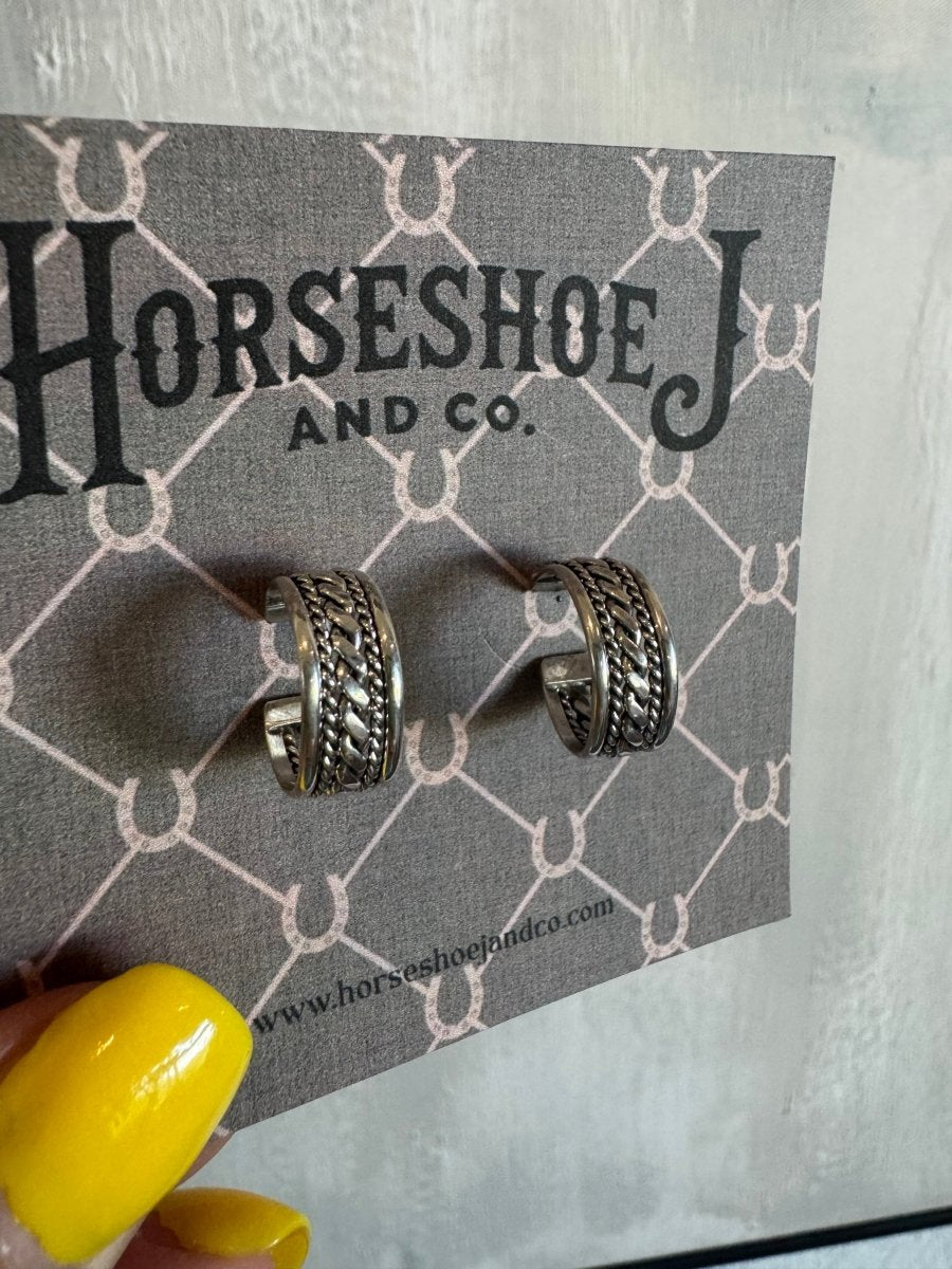 Riverton Silver Hoops - Horseshoe J & Co.