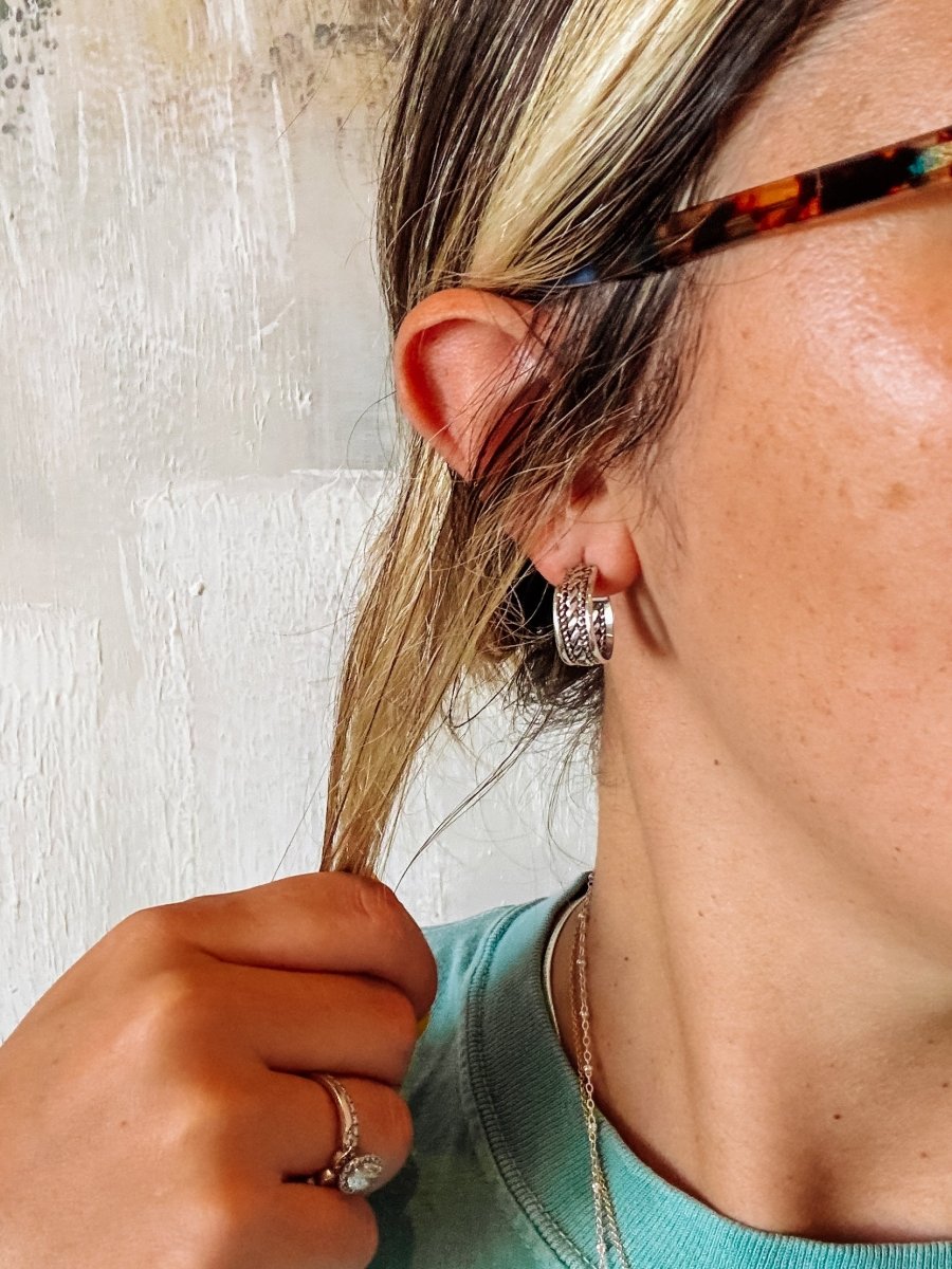 Riverton Silver Hoops - Horseshoe J & Co.