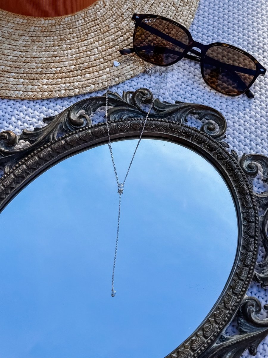 Rollins Pear CZ Lariat - Horseshoe J & Co.