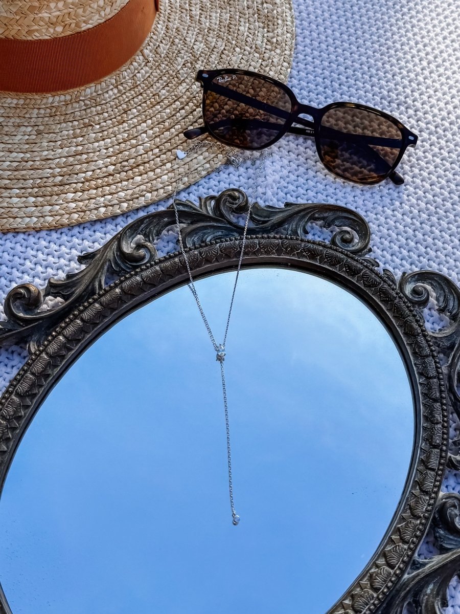 Rollins Pear CZ Lariat - Horseshoe J & Co.