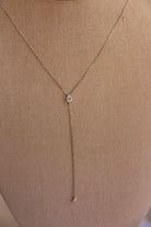 Rollins Pear CZ Lariat - Horseshoe J & Co.