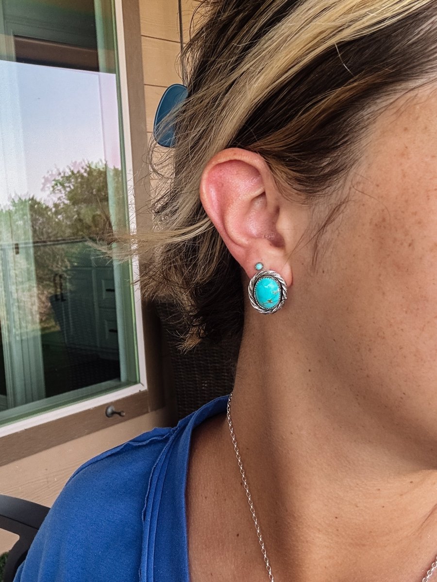 Roper Studs - earrings - Horseshoe J & Co.